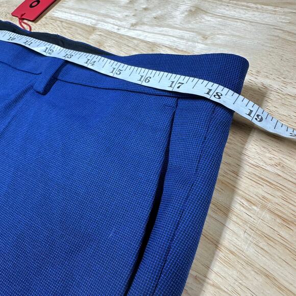 Hugo Boss NWT Performance Super Flex Virgin Wool Blend Blue Dress Pants Size 36R - Picture 8 of 10